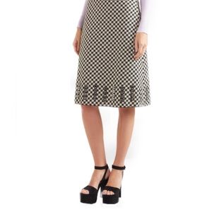 NEW Bottega Veneta A-line Check Skirt IT 42
